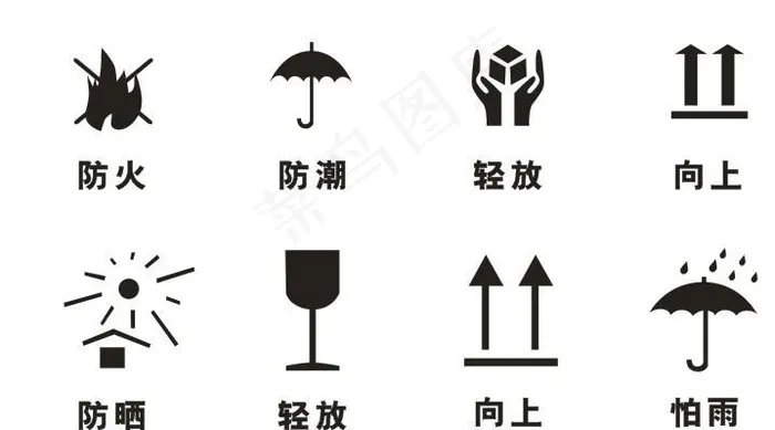 包装箱标识图片cdr矢量模版下载