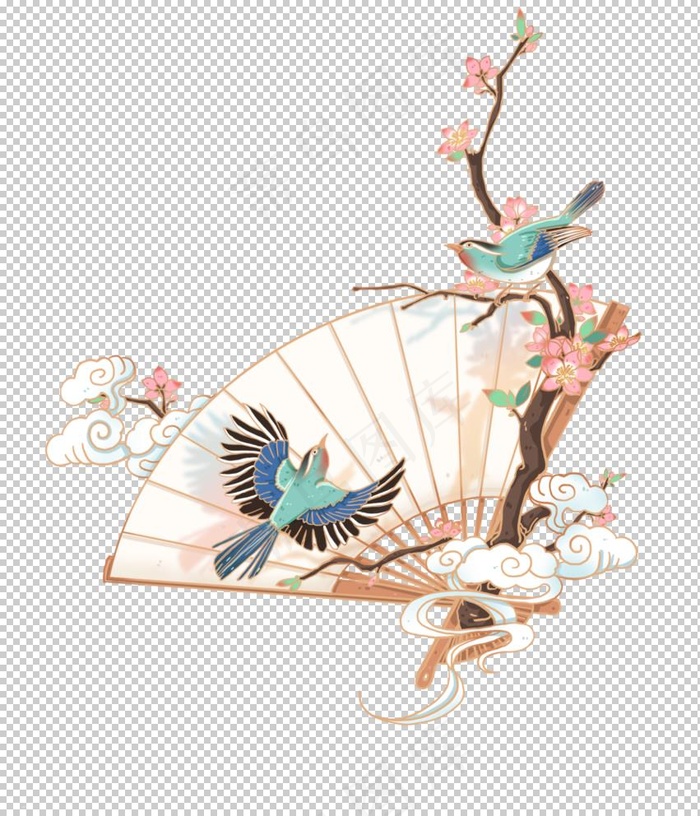 国潮手绘喜鹊图片