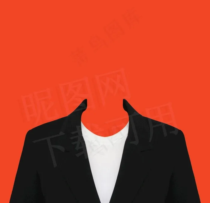 女款圆领搭西装证件照素材图片psd模版下载