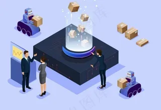 2.5d科技工作货物图片