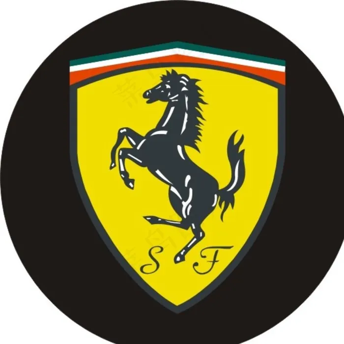 法拉利车标图片cdr矢量模版下载