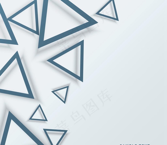 几何背景与蓝色三角形图片
