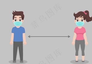 保持距离宣传图图片