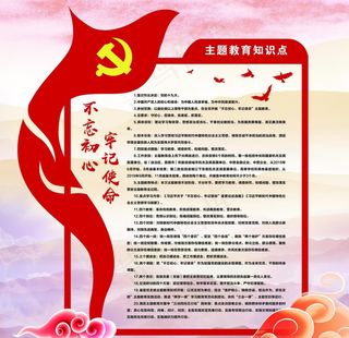 不忘初心牢记使命主题教育图片