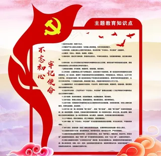 不忘初心牢记使命主题教育图片