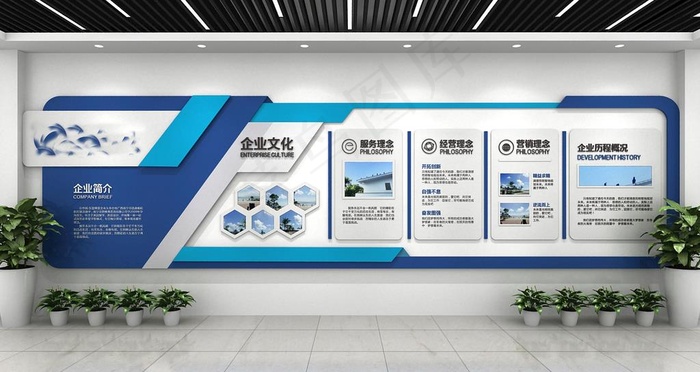 企业文化墙图片(297X420)cdr矢量模版下载