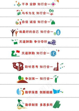 学校校训文化墙图片