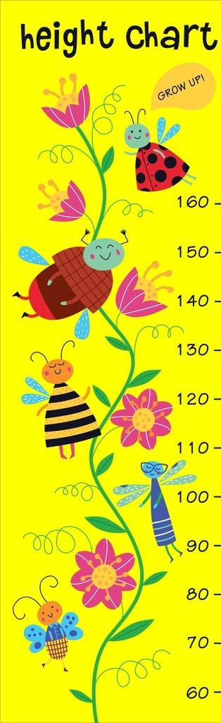 卡通儿童身高尺图片
