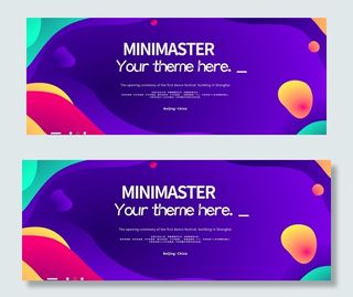 流体渐变跳跃紫色潮流主视觉图片