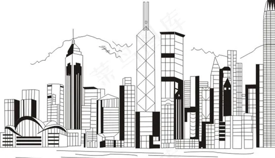 矢量维多利亚港图片