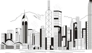 矢量维多利亚港图片