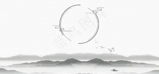 意境水墨山水图片