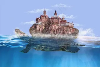 龟背上的古堡图片