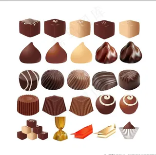 巧克力矢量图片