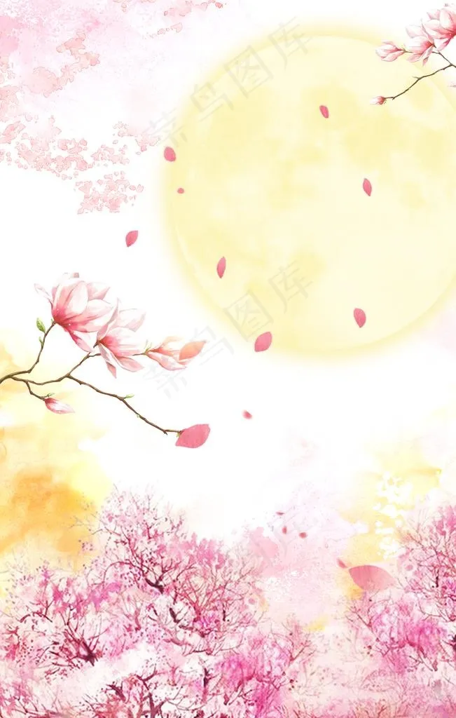 浪漫樱花图片(3543X5315(DPI:300))psd模版下载