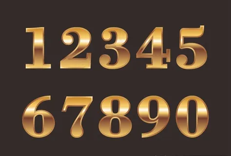 金色数字图片