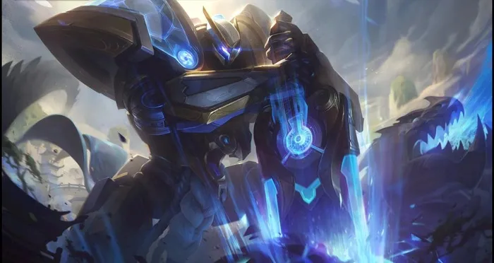 英雄联盟盖伦王国机神皮肤桌面壁图片