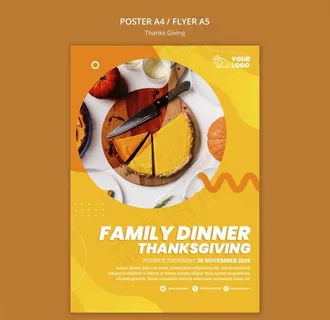 感恩节概念海报图片