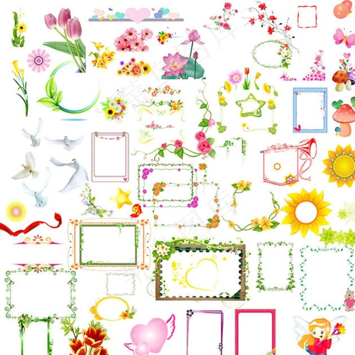 花边花框装饰图片
