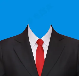 黑白红色领带证件照图片