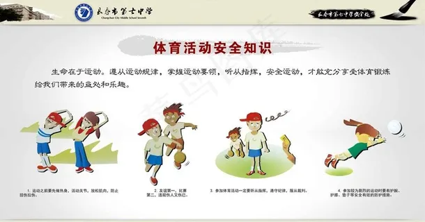 运动伤害展板图片