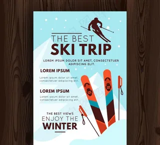 滑雪海报图片