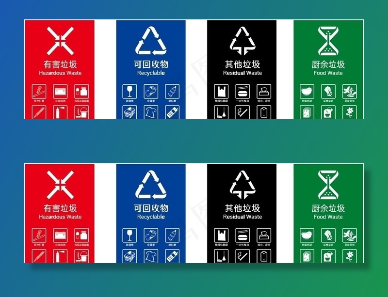 垃圾分类标志图片