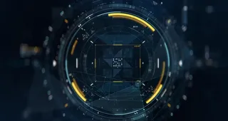 蓝色炫光几何背景图片