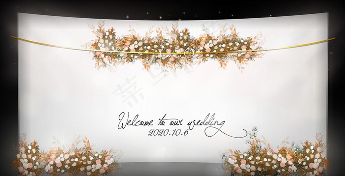 纯白色婚礼效果图图片