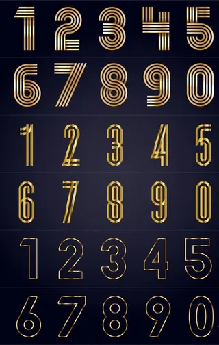 矢量高档倒计时数字图片