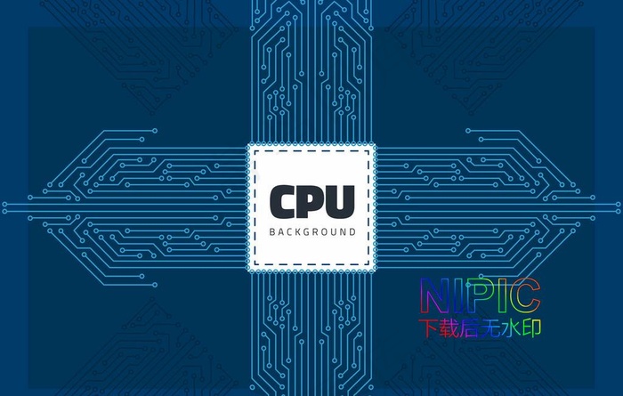 cpu芯片背景图片ai矢量模版下载