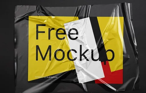 皱褶袋子样机图片