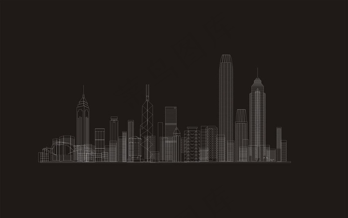 城市建筑  简笔城市 素描建筑图片