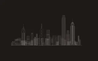 城市建筑  简笔城市 素描建筑图片