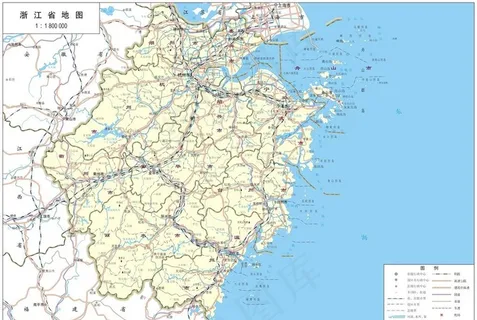 浙江省标准地图8K图片