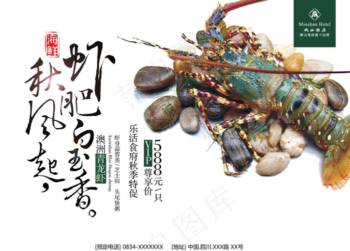 澳洲龙虾图片psd模版下载