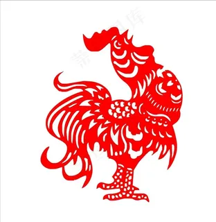 鸡剪纸图片