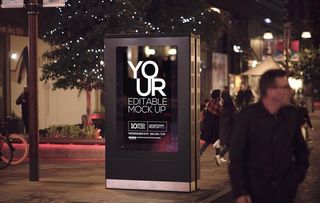 户外海报样机图片