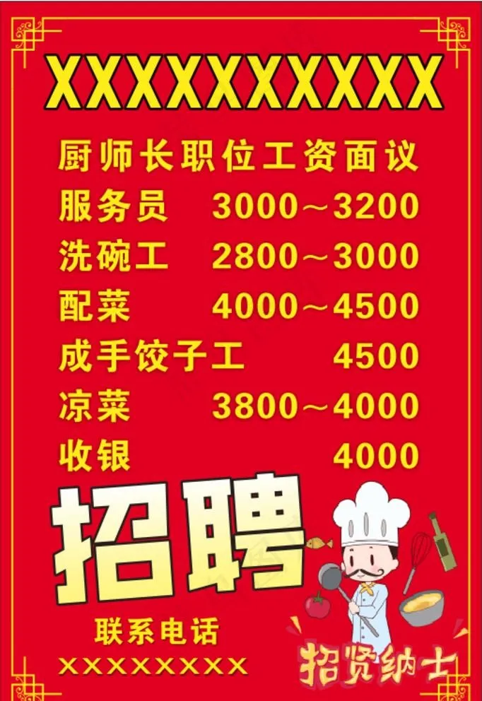 招聘 招贤纳士图片cdr矢量模版下载