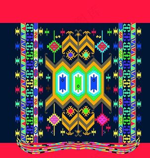 潮牌对称几何拼接图案印花图片