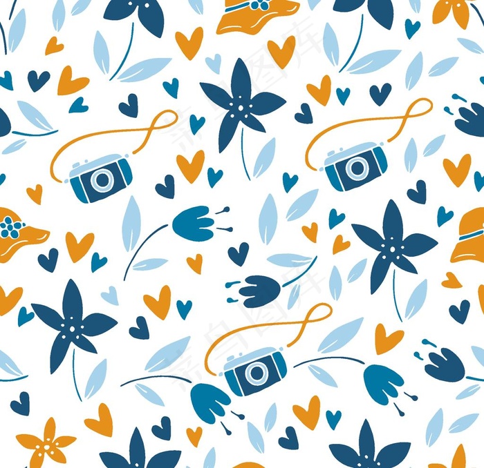 植物花纹背景图片