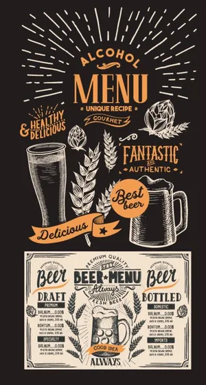 啤酒菜单图片