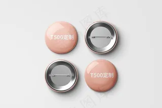 圆形胸牌样机图片