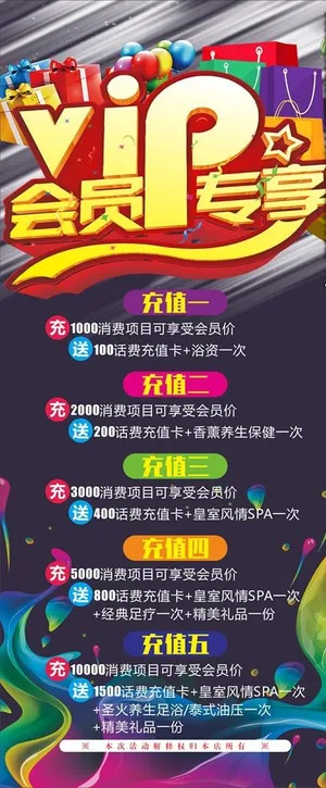 会员充值展架图片