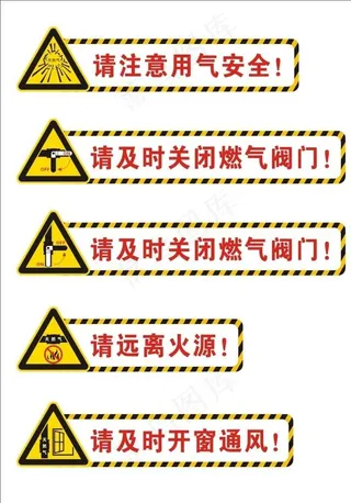 天然气警示标志图片