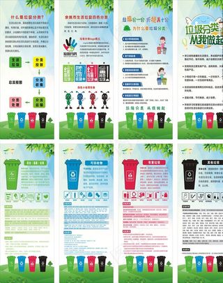 垃圾分类展架易拉宝图片