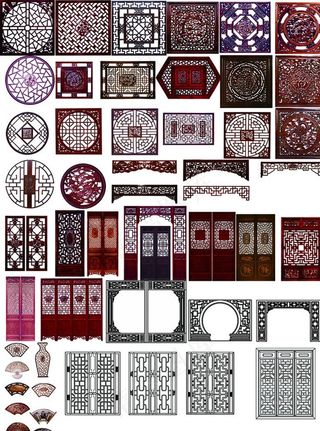 古代家具门窗大全图片