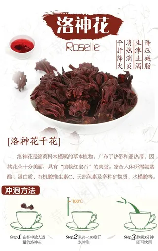 洛神花干花宣传图图片