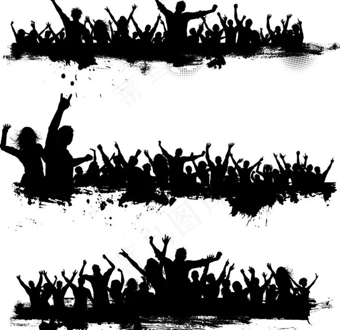 人物剪影图片eps,ai矢量模版下载