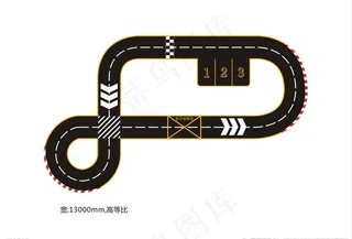 赛道地贴创意图片